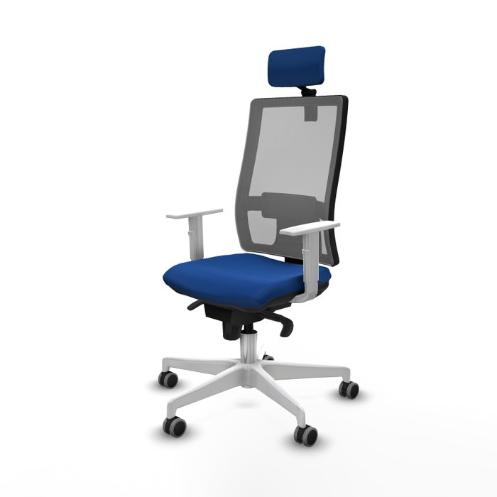 PIQUERAS Y CRESPO Silla de oficina Horna con mecanismo Sincro, Azul y Gris PIQUERAS Y CRESPO Silla de oficina Horna con mecanismo Sincro, Azul y Gris