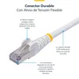 StarTech.com Cable Ethernet Cat8 Snagless S/FTP LSZH 1m Blanco - NLWH-1M-CAT8-PATCH - 40Gbps 2000MHz PoE++ 100W