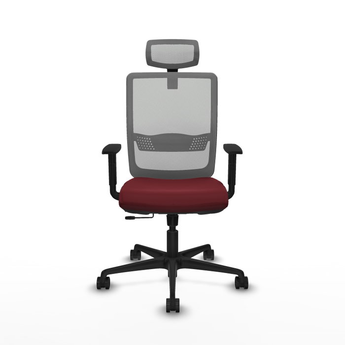 PIQUERAS Y CRESPO Silla de oficina Haches Granate y Gris PIQUERAS Y CRESPO Silla de oficina Haches Granate y Gris