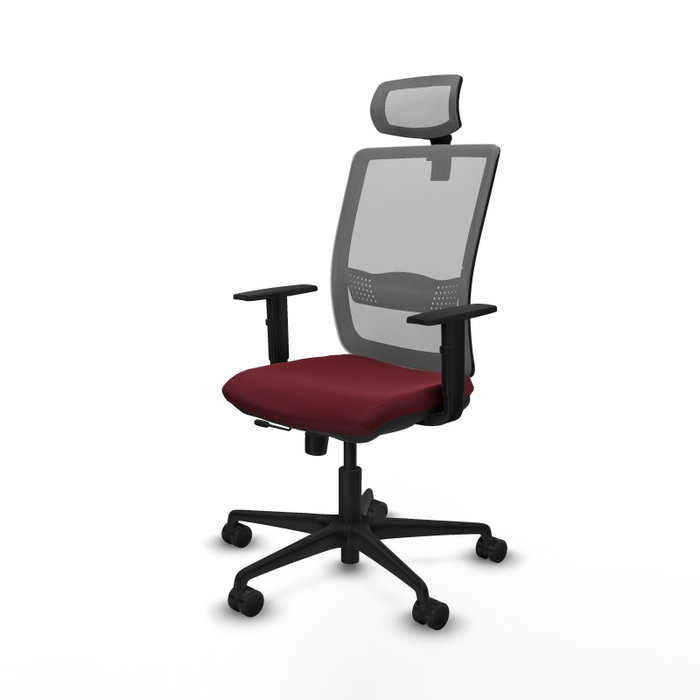 PIQUERAS Y CRESPO Silla de oficina Haches Granate y Gris PIQUERAS Y CRESPO Silla de oficina Haches Granate y Gris
