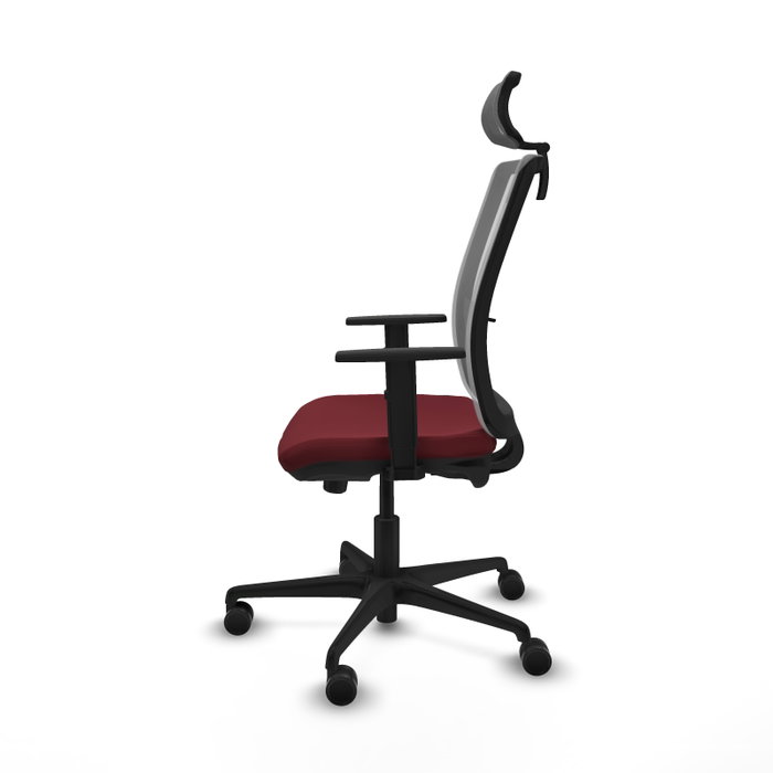 PIQUERAS Y CRESPO Silla de oficina Haches Granate y Gris PIQUERAS Y CRESPO Silla de oficina Haches Granate y Gris