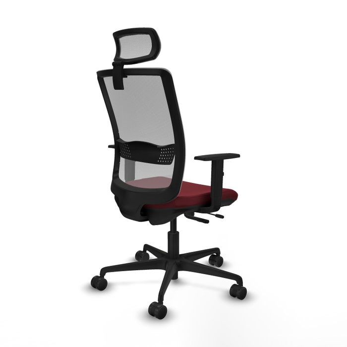 PIQUERAS Y CRESPO Silla de oficina Haches Granate y Gris PIQUERAS Y CRESPO Silla de oficina Haches Granate y Gris
