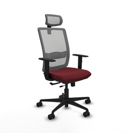 PIQUERAS Y CRESPO Silla de oficina Haches Granate y Gris