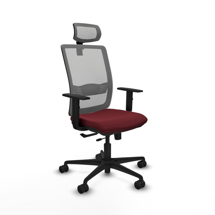 PIQUERAS Y CRESPO Silla de oficina Haches Granate y Gris PIQUERAS Y CRESPO Silla de oficina Haches Granate y Gris