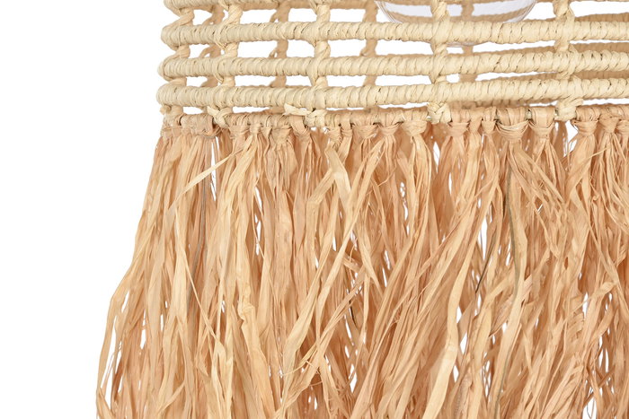 DKD Home Decor Lámpara de Techo Natural Ratán Hecha a Mano 30 x 60 x 30 cm