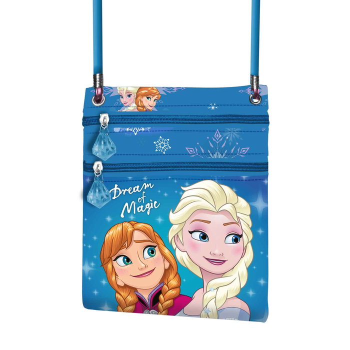 Disney Frozen 2 Bolso Action Vertical Dream Azul, Bolso Bandolera Pequeño con Doble Compartimento, Correa 100cm, 17x15x4 cm Disney Frozen 2 Bolso Action Vertical Dream Azul, Bolso Bandolera Pequeño con Doble Compartimento, Correa 100cm, 17x15x4 cm