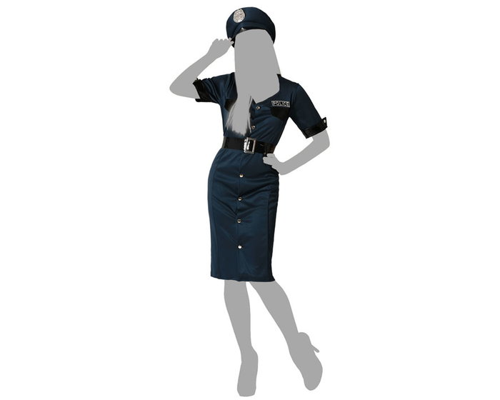 Disfraz Policía Sexy Mujer Adulto XL Azul