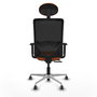 PIQUERAS Y CRESPO Silla de oficina Zulema Naranja y Negro