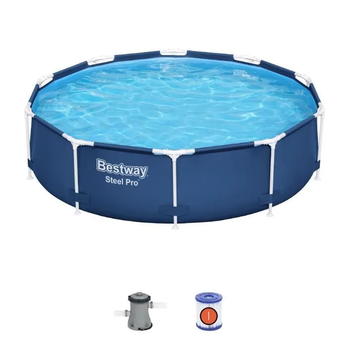 Bestway Piscina Tubular Steel Pro Redonda 305 x 76 cm con Depurador Bestway Piscina Tubular Steel Pro Redonda 305 x 76 cm con Depurador
