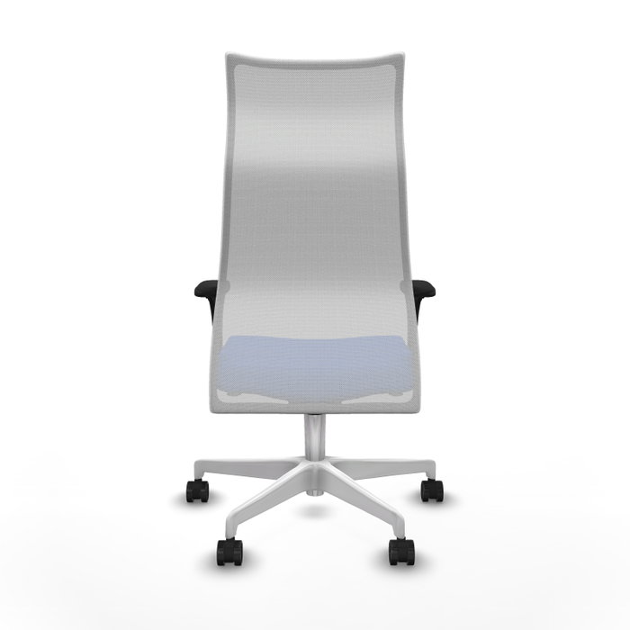 PIQUERAS Y CRESPO Sillón Albacete Mecanismo Sincro Tela Azul y Malla Blanca PIQUERAS Y CRESPO Sillón Albacete Mecanismo Sincro Tela Azul y Malla Blanca