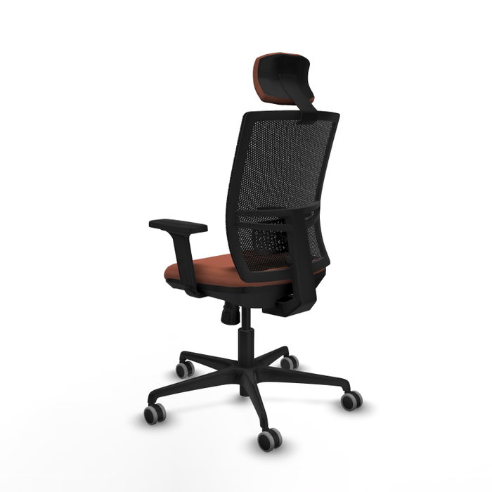 PIQUERAS Y CRESPO Silla de oficina Yunquera con mecanismo Sincro, Marrón y Negro PIQUERAS Y CRESPO Silla de oficina Yunquera con mecanismo Sincro, Marrón y Negro