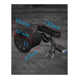 ICY BOX IB-HUB1403B Hub USB 3.0 de 4 Puertos para Montaje en Mesa