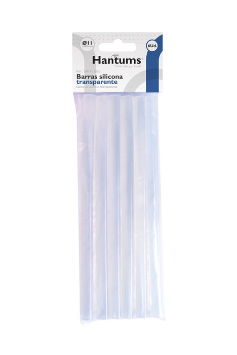 Hantums Bolsa de 6 Barras de Silicona Transparente Ø11 Hantums Bolsa de 6 Barras de Silicona Transparente Ø11