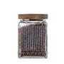 La Mediterranea Tarro de Vidrio Cuadrado con Tapa de Madera Lignes 0.75L (Pack de 24) SKU: B14JFA3SGC
