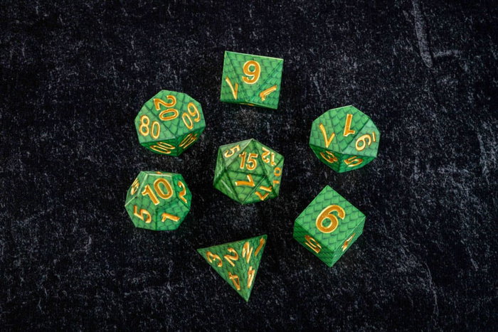 Dragon Storm Sharp Edge Silicone Pack de Dados Green Dragon Scales (7) Dragon Storm Sharp Edge Silicone Pack de Dados Green Dragon Scales (7)