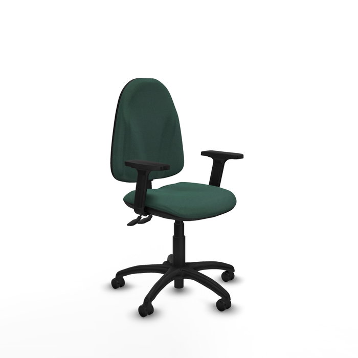 PIQUERAS Y CRESPO Silla de oficina Algarra Verde botella con Brazos 2D PIQUERAS Y CRESPO Silla de oficina Algarra Verde botella con Brazos 2D