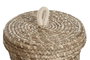 DKD Home Decor Set de 3 Cestas de Fibra y Cuerda con Tapa Natural