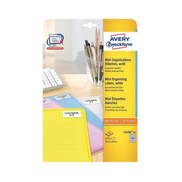 AVERY Zweckform L7658-25 Etiquetas blancas 25,4 x 10,0 mm