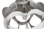 DKD Home Decor Lámpara de Techo Metal Rugoso Beige 42x42x36 cm