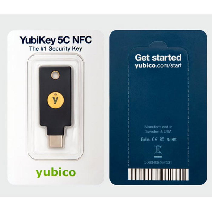 Yubico YubiKey 5C NFC USB-C Negro Yubico YubiKey 5C NFC USB-C Negro