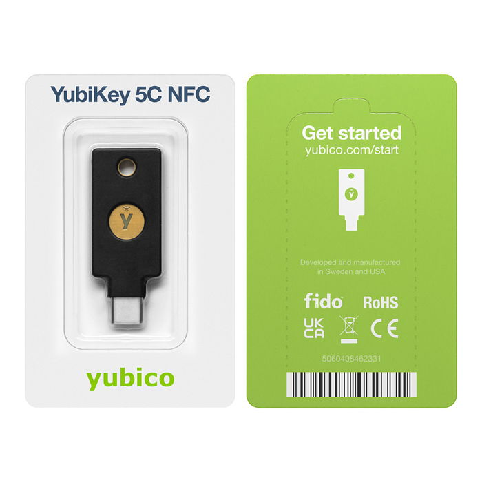 Yubico YubiKey 5C NFC USB-C Seguridad Llave NFC Negro
