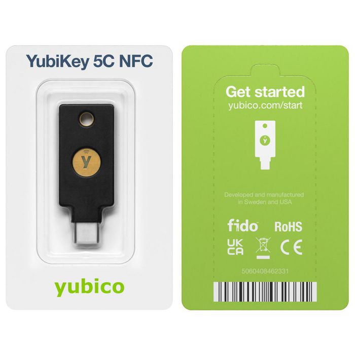 Yubico YubiKey 5C NFC Llave de Seguridad para Autenticación Fuerte y Protección contra Phishing