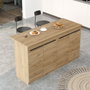 Hanah Home Mesa de Cocina OR1-S Roble Melamina 160x90x60 cm