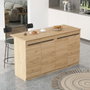 Hanah Home Mesa de Cocina OR1-S Roble Melamina 160x90x60 cm