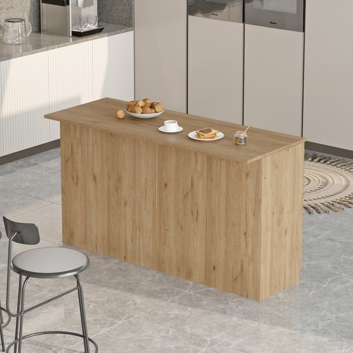 Hanah Home Mesa de Cocina OR1-S Roble Melamina 160x90x60 cm