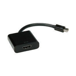 VALUE Adaptador Mini DisplayPort (Mini DP) a HDMI v1.2, Negro, 0.15 mm