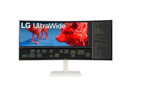LG 38BR85QC-W Monitor Ultrawide QHD+ de 38 Pulgadas, Curvo, 1ms, Blanco
