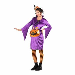 My Other Me Disfraz Bruja Calabaza con Tocado, Vestido con Bolsillo y Medias Talla M