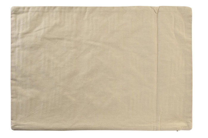 DKD Home Decor Funda Cojín Beige Poliéster Algodón 40 x 60 cm Cierre Cremallera Oculta