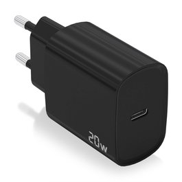 AISENS - CARGADOR USB-C PD3.0 1 PUERTO 1xUSB-C 20W, NEGRO
