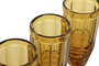 DKD Home Decor Copa Basicos Ambar Relieve Cristal Set 6 Piezas 7 x 20 x 7 cm 150ml