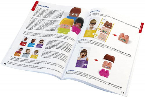 Miniland Juego Emotiblocks 32350 - Figuras para Aprender Emociones con 6 Personajes Intercambiables y Actividades Miniland Juego Emotiblocks 32350 - Figuras para Aprender Emociones con 6 Personajes Intercambiables y Actividades