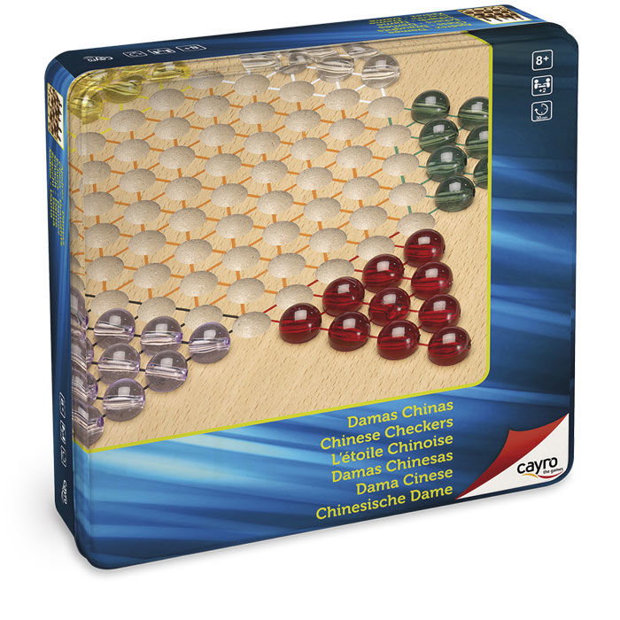 Cayro Juego de Damas Chinas Madera Metal Box