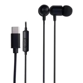 Fonestar sistem Auriculares X3 - N Intraurales con Micrófono, Cable Antinudos, Aluminio, Negro