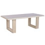 DKD Home Decor Mesa de Comedor Olmo y Mármol Travertino 220x100x76