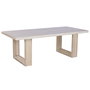 DKD Home Decor Mesa de Comedor Romántica de Olmo con Tablero de Mármol Travertino 220 x 100 x 76 cm Desmontable