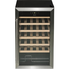 Cecotec 02716 Nevera Enfriador de Vino Independiente 34 Botellas, Negro, Plata, Transparente