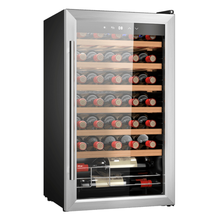 Cecotec 02716 Nevera Enfriador de Vino Independiente 34 Botellas, Negro, Plata, Transparente Cecotec 02716 Nevera Enfriador de Vino Independiente 34 Botellas, Negro, Plata, Transparente