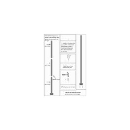 Columna Farola 3M Desmontable Negro