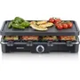 Severin RG9670 Raclette para 8 personas, Placa de Cocción Antiadherente Grande 41,7 x 26,3 cm, 1400 W, Negra