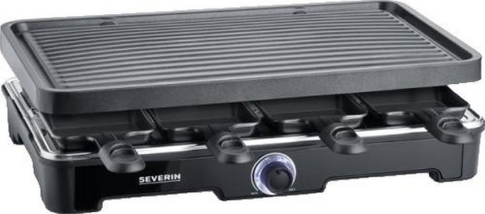 Severin RG 9670 Raclette Grill para 8 personas, Negro