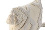 DKD Home Decor Cojín de Algodón Blanco Tuffted 50x30 cm