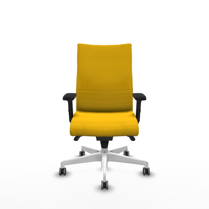 PIQUERAS Y CRESPO Silla Albacete Confidente Amarillo con Mecanismo Sincro y Brazos 2D PIQUERAS Y CRESPO Silla Albacete Confidente Amarillo con Mecanismo Sincro y Brazos 2D