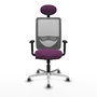 PIQUERAS Y CRESPO Silla de oficina Zulema con mecanismo Sincro, Morado y Gris
