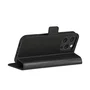 Dbramante1928 Copenhagen - Funda Folio de Cuero Negro para Apple iPhone 16 Pro (6.3") con Soporte, Cierre Magnético, Cargador Inalámbrico y Bolsillo para 3 Tarjetas