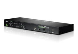 Aten CS1716A Switch KVM USB-PS/2 VGA de 16 Puertos con Puerto Periférico USB